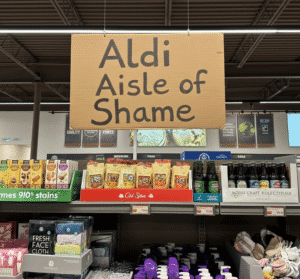 what does Aldi aisle of shame mean